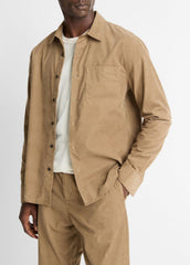 Italian Cotton Corduroy Button-Front Shirt in Long Sleeve - TETON | VINCE Men