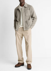 Double-Knit Chore Jacket in Jackets - DARK DUNE/LIGHT DUNE | VINCE Men