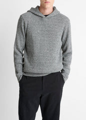 Brushed Waffle Hoodie in Sweatshirts & Hoodies - HEATHER BLACK | VINCE Men