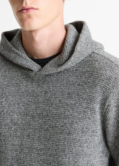 Brushed Waffle Hoodie in Sweatshirts & Hoodies - HEATHER BLACK | VINCE Men