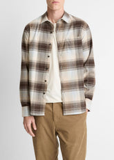 Missoula Plaid Button-Front Shirt in Long Sleeve - WHITECAP COMBO | VINCE Men