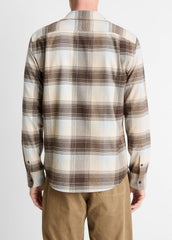 Missoula Plaid Button-Front Shirt in Long Sleeve - WHITECAP COMBO | VINCE Men