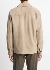 Suede Shirt Jacket in Shirt Jackets - PUTTY | VINCE Men