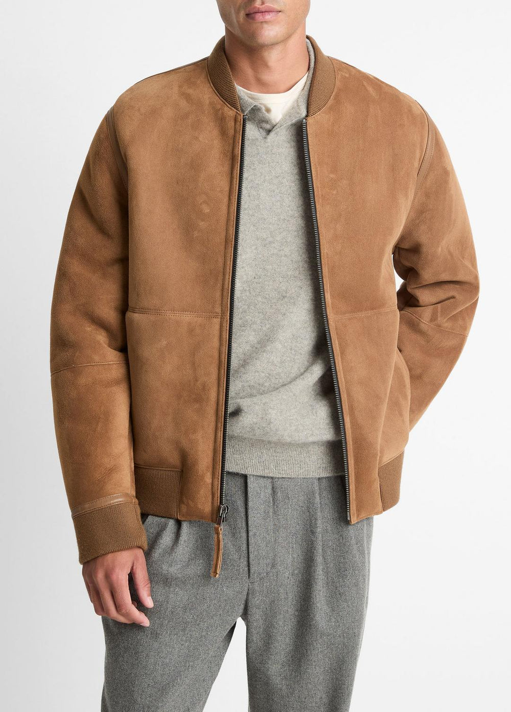 Shearling Bomber Jacket in Jackets - HIGHLAND | VINCE Men