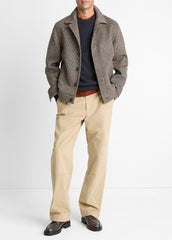 Houndstooth Bomber Jacket in Jackets - DARK ROAST COMBO | VINCE Men