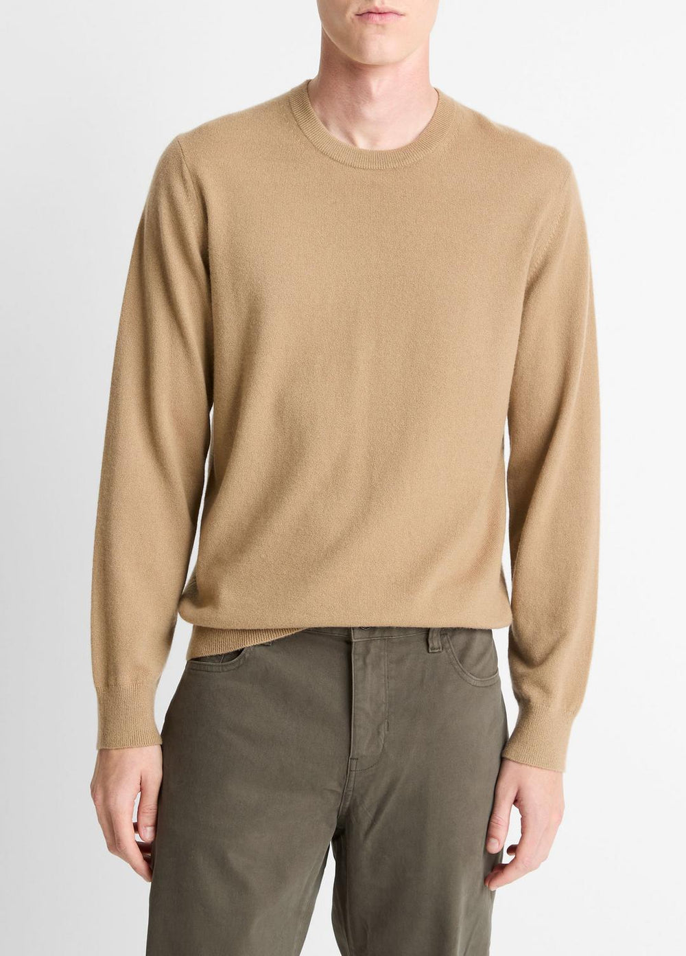 Cashmere Crew Neck Sweater in Crew Neck - CAMELETTO | VINCE Men