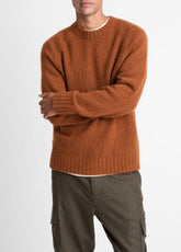 Donegal Cashmere Raglan-Sleeve Sweater in Crew Neck - DARK BURNT ORANGE | VINCE Men