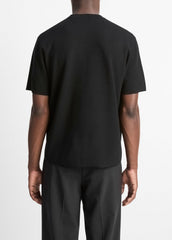 Milano Short-Sleeve Crew Neck Sweater in Crew Neck - BLACK | VINCE Men
