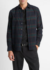 Holme Plaid Cotton Button-Front Shirt in Long Sleeve - COASTAL COMBO | VINCE Men