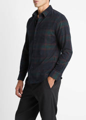 Holme Plaid Cotton Button-Front Shirt in Long Sleeve - COASTAL COMBO | VINCE Men