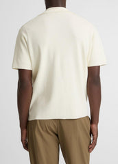 Merino Wool Cabana Shirt in Short Sleeve - CLASSIC CREAM | VINCE Men
