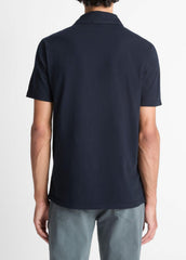 Garment Dye Cotton Polo Shirt in Henleys & Polos - WASHED COASTAL | VINCE Men