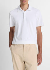 Garment Dye Cotton Polo Shirt in Henleys & Polos - OPTIC WHITE | VINCE Men