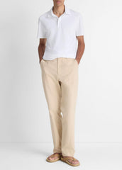 Garment Dye Cotton Polo Shirt in Henleys & Polos - OPTIC WHITE | VINCE Men