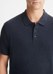 Classic Slub Polo Shirt in Henleys & Polos - COASTAL BLUE | VINCE Men