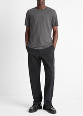 Pima Cotton Crew Neck T-Shirt in Short Sleeve - HEATHER CARBON | VINCE Men