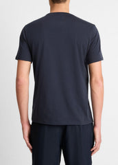 Pima Cotton Crew Neck T-Shirt in Short Sleeve - COASTAL BLUE | VINCE Men