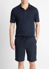 Linen Polo Shirt in Henleys & Polos - COASTAL BLUE | VINCE Men