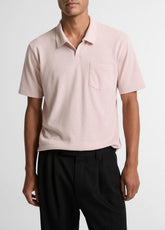 Cotton-Blend Johnny-Collar Polo Shirt in Henleys & Polos - PARADISE | VINCE Men