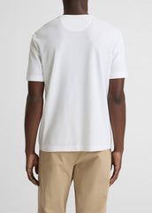 Pima Cotton Piqué Crew Neck T-Shirt in Short Sleeve - OPTIC WHITE | VINCE Men