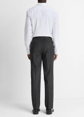 Wool-Silk Flannel Classic Pant in Trousers - CHARCOAL | VINCE Men