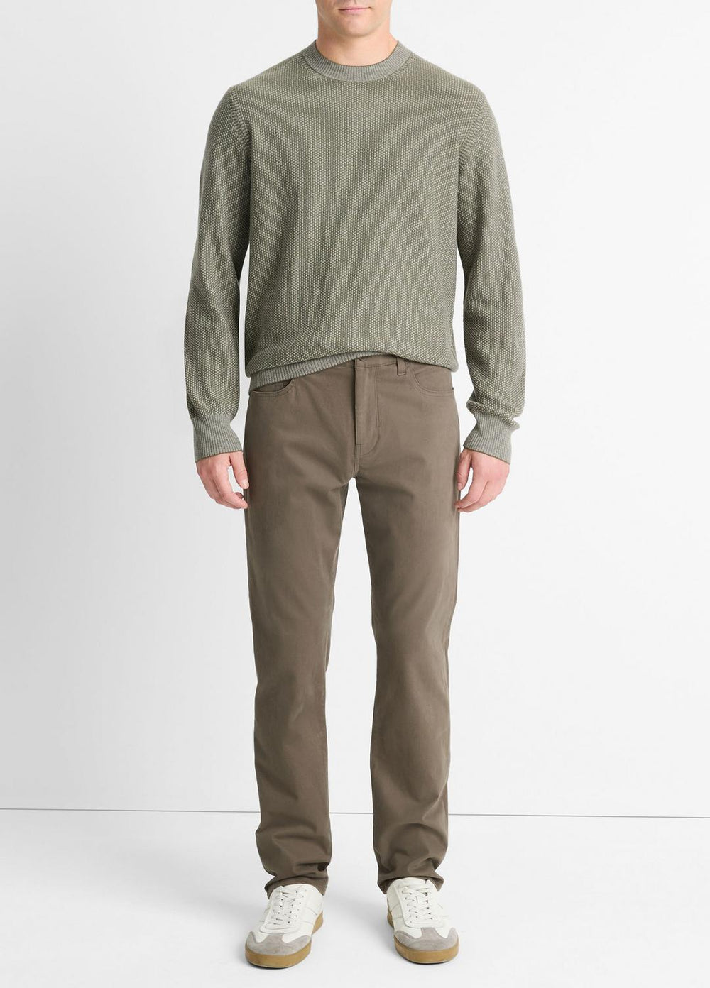 Dylan Slim 5-Pocket Peached Stretch-Cotton Pant in Trousers - FROG | VINCE Men