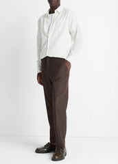 Wool-Silk Classic Pant in Trousers - BROWN | VINCE Men