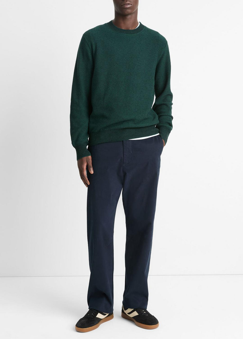 Louie Relaxed Stretch-Cotton Pant in Trousers - COASTAL BLUE | VINCE Men