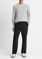 Louie Relaxed Stretch-Cotton Pant in Trousers - BLACK | VINCE Men