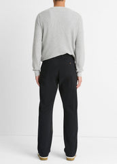 Louie Relaxed Stretch-Cotton Pant in Trousers - BLACK | VINCE Men