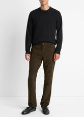 Dylan Slim 5-Pocket Peached Stretch-Cotton Pant in Trousers - DARK LEAF | VINCE Men