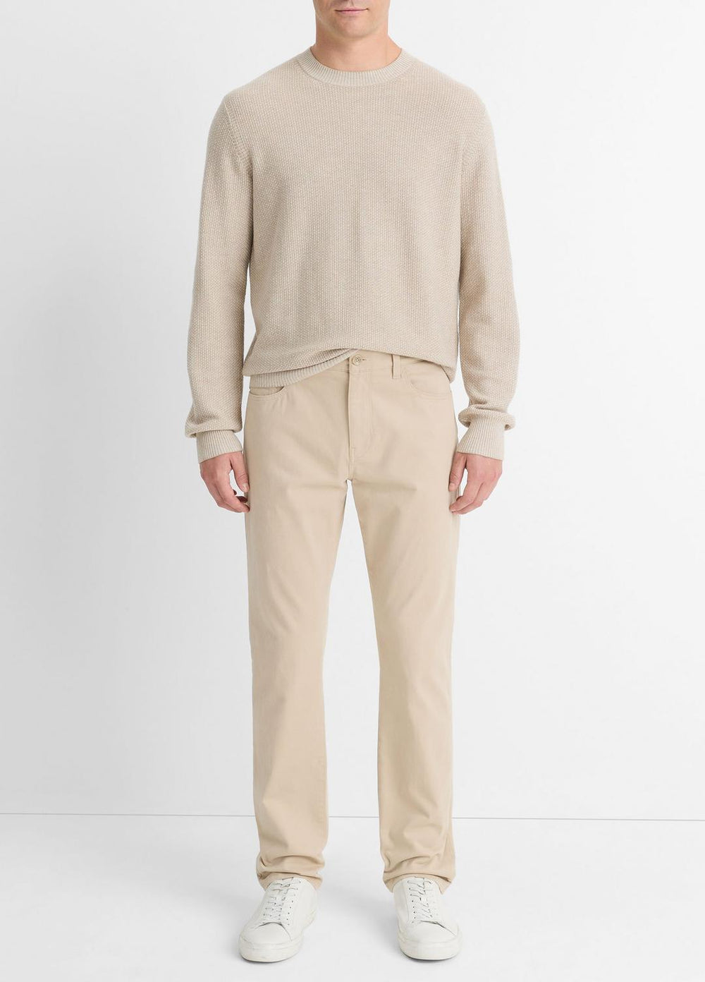 Dylan Slim 5-Pocket Peached Stretch-Cotton Pant in Trousers - CAHUENGA KHAKI | VINCE Men