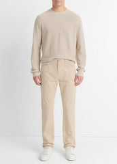 Dylan Slim 5-Pocket Peached Stretch-Cotton Pant in Trousers - CAHUENGA KHAKI | VINCE Men