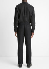 Lightweight Hemp Pant in Trousers - BLACK | VINCE Men