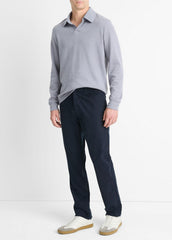 Dylan Slim 5-Pocket Peached Stretch-Cotton Pant in Trousers - COASTAL BLUE | VINCE Men