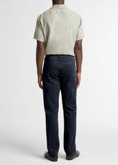 Dylan Slim 5-Pocket Cotton Sateen Pant in Trousers - COASTAL BLUE | VINCE Men