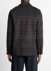 Plaid Splittable Wool-Blend Shirt Jacket in Shirt Jackets - COASTAL COUNTRY RACER | VINCE Men