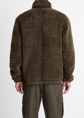 Sherpa Zip Jacket in Jackets - DARK LEAF | VINCE Men