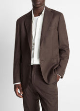 Wool-Silk Relaxed Sport Coat in Blazers - BROWN | VINCE Men