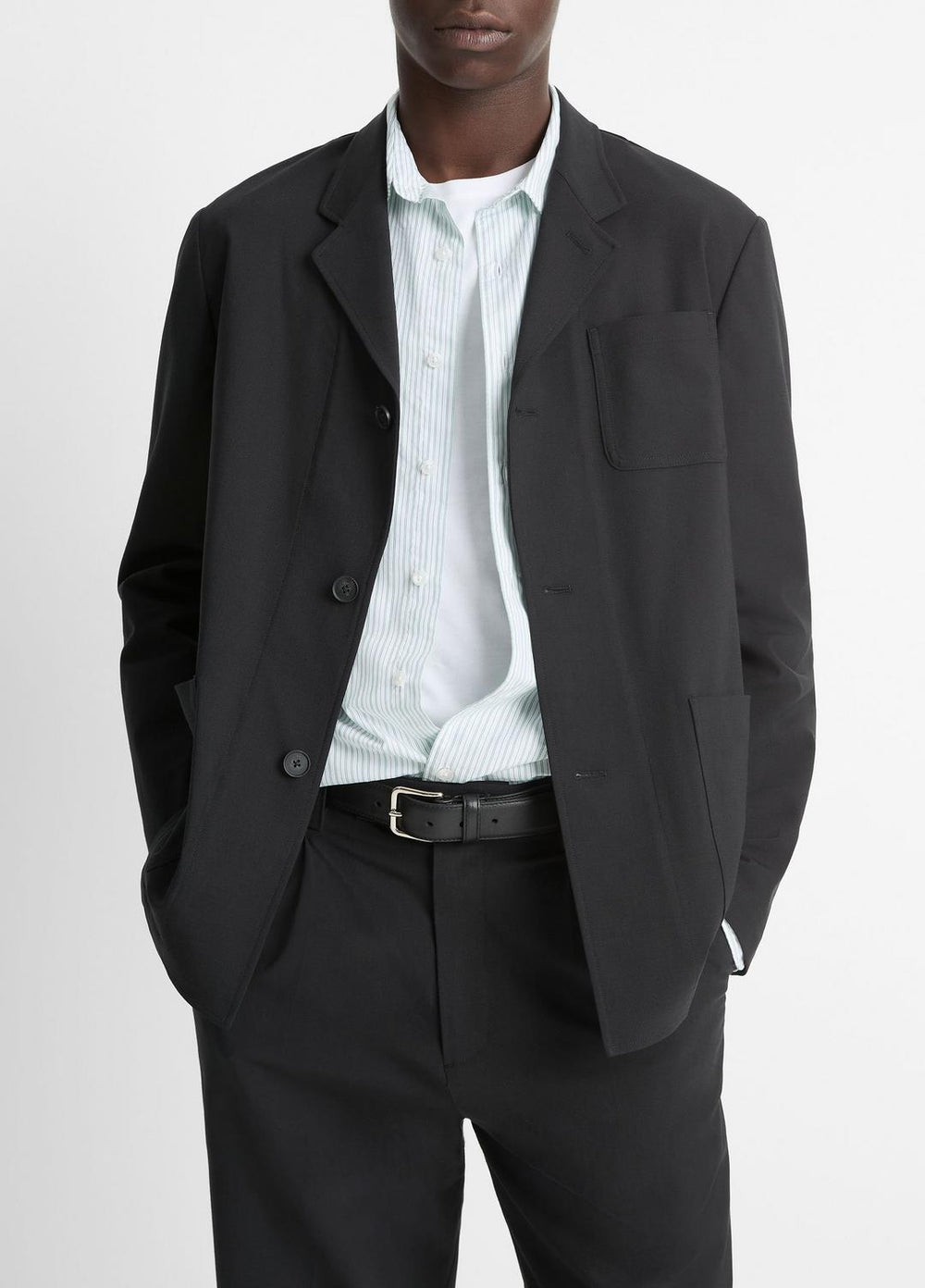 Tailored Utility Blazer in Blazers - BLACK | VINCE Men
