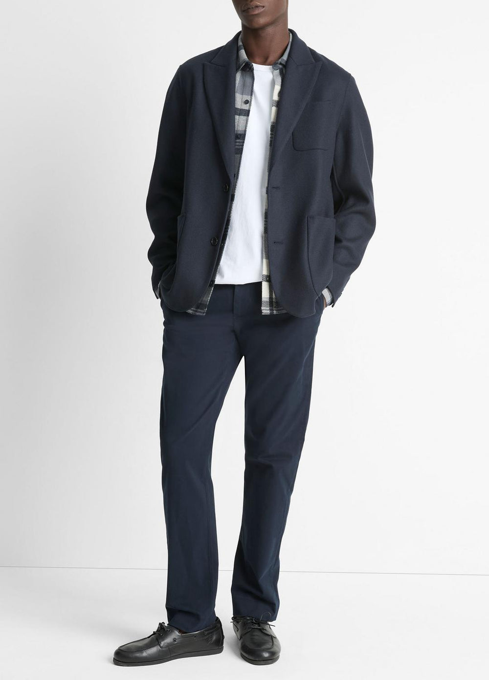 Italian Splittable Wool-Blend Blazer in Jackets & Outerwear - COASTAL BLUE | VINCE Men