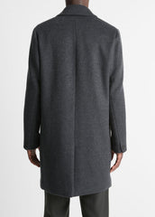 Classic Italian Wool-Blend Coat in Jackets & Outerwear - HEATHER CHARCOAL | VINCE Men