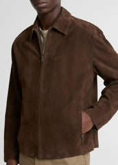Suede Moto Jacket in Jackets - ESPRESSO | VINCE Men
