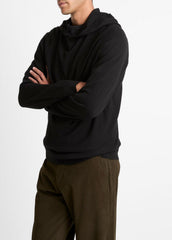 Featherweight Merino Wool-Cashmere Hoodie in Sweatshirts & Hoodies - BLACK | VINCE Men