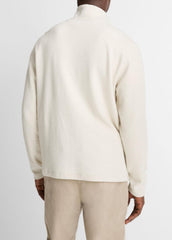 Cotton Button Mock-Neck Pullover in Sweatshirts & Hoodies - HEATHER BONE | VINCE Men