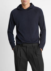 Featherweight Merino Wool-Cashmere Hoodie in Sweatshirts & Hoodies - COASTAL BLUE | VINCE Men