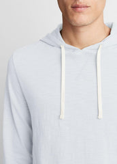 Textured Cotton Hoodie in Sweatshirts & Hoodies - SHIRTING BLUE | VINCE Men