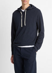 Textured Cotton Hoodie in Sweatshirts & Hoodies - COASTAL BLUE | VINCE Men
