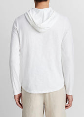 Textured Cotton Hoodie in Sweatshirts & Hoodies - OPTIC WHITE | VINCE Men