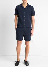 Cotton Bouclé Pull-On Short in Shorts - COASTAL BLUE | VINCE Men